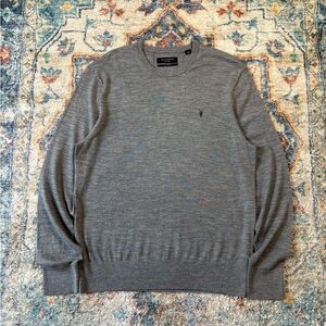 Allsaints Merino Wool Grey Pullover Sweater Size XXL